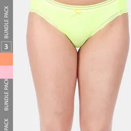 Amour Secret Women Pack Of 3 Mid Rise Anti-Bacterial Bikini  Briefs-image-67