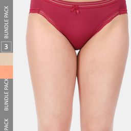 Amour Secret Women Pack Of 3 Anti-Bacterial Bikini Briefs-image-100