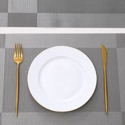 HOKIPO 7 Pieces Grey Tablemats with Table Runner image 4