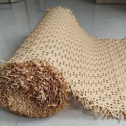 generic AMC CANING Plastic Cane Webbing for Caning Projects Natural Pre - Woven Open Mesh Cane - PE Rattan Cane Webbing Rattan Roll Cabinet Chair (24X36) image 1