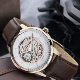 Titan Men Patterned Dial & Leather Straps Analogue Watch NR90110WL03-20