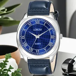 LOREM Men Brass Dial & Leather Straps Analogue Watch LR92-31