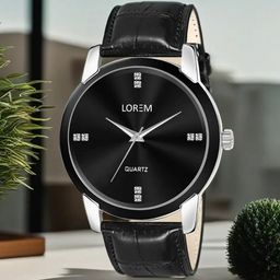 LOREM Men Brass Dial & Leather Straps Analogue Watch LR96-image-97