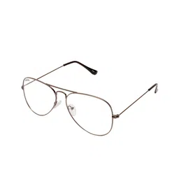 Roadies Unisex Clear Lens & Gunmetal-Toned Aviator Sunglasses RD-201-C7-17