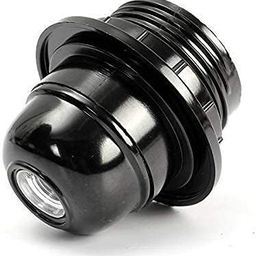 msag E27 Screw Type Holders with Ring | Black | Ideal for Lamp Shades, Hanging Pendants & DIY Home Projects | Durable & Easy to Install | Pack of 2 image 3