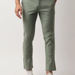 Basics Men Green Tapered Fit Trousers-image-39
