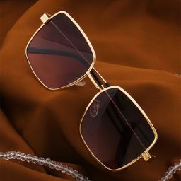 Ted Smith Unisex Brown UV Protected Square Sunglasses TSQUARE_C6-image-31