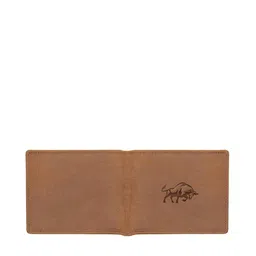 WildHorn Men Tan Graphic Printed Leather Two Fold Wallet with RFID image 2