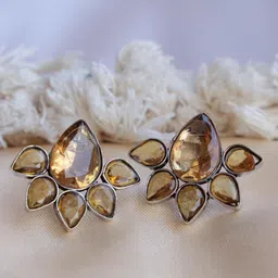 Ozanoo Silver Plated Classic Studs Earrings-7