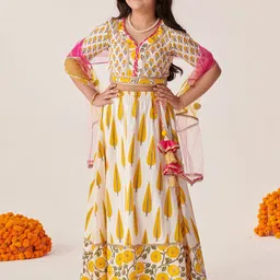 pspeaches Girls Printed Ready to Wear Lehenga & Blouse With Dupatta-picture-32