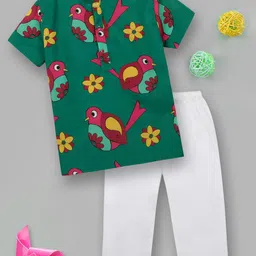 Vastrarth Kids Green & White Cotton Night suit-picture-27