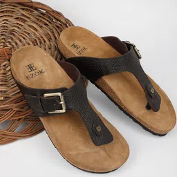 EZOK Men Open Toe Comfort Sandals With Buckle Detail-16