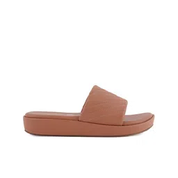 EVERLY Textured Open Toe Flats image 4