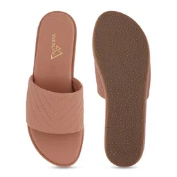 EVERLY Textured Open Toe Flats image 3
