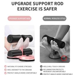 ZIVIK Upgraded Double Suction Cups Sit Up Bar,Portable Sit-Up Assistant Device,Fixed Foot Abdominal Muscle Trainer Device, Portable Sit Up Bar with Foam Padded for Floor, Abs Home Workout(Black) image 3