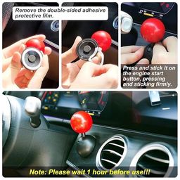 KNH MART Car Push to Start Button Rocker Car Engine Start Stop Button Joystick Car One Button Start Lever, Funny Car Ignition Button Cover Decorations, Car Decorative Accessories, Car Push Button image 4