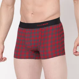 UnderJeans by Spykar Men Maroon & Grey Checked Trunk UJMTRRPTS036MAROONCHECK image 3