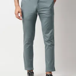 Basics Men Green Tapered Fit Chinos Trousers-image-38