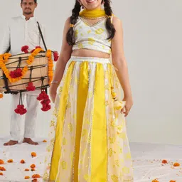 pspeaches Girls Printed Ready to Wear Lehenga & Blouse With Dupatta-picture-12