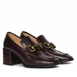 Saint G Womens Dark Cherry Leather Loafers-picture-20