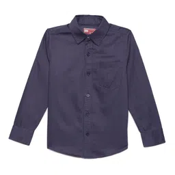 UNDER FOURTEEN ONLY Boys Charcoal Grey Casual Shirt-picture-48