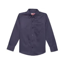 UNDER FOURTEEN ONLY Boys Navy Blue Casual Shirt-picture-13