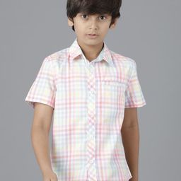 UNDER FOURTEEN ONLY Boys Checked Casual Cotton Shirt-image-99