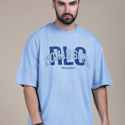 The Roadster Lifestyle Co Blue Typography Printed Cotton Round Neck Tshirts-image-43