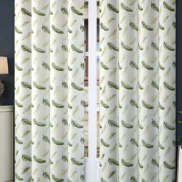 Bajo's Cream-Coloured & Green 2 Pieces Quirky Door Curtain-16