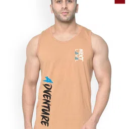 SLOWLORIS Pack Of 2 Printed Bio-Wash Combed Cotton Gym Vests-image-82