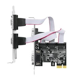 generic SaiRetail.Com 4 Port PCI-E RS232 Serial Adapter Card, PCI-E Serial Expansion Card, RS232 PCI Express x1 Serial DB9 COM Expansion Card for PC image 1
