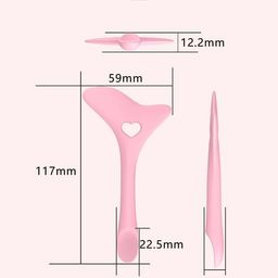 komoko 4 in 1 Multipurpose Soft Silicone Eyeliner Mascara Shield Applicator Guard | Eyeliner Stencil | Lipstick Assist | Face Cream & Clay Applicator Tool (Pack of 1) image 3
