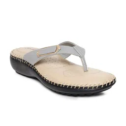 Paragon Grey PU Wedge Sandals-42