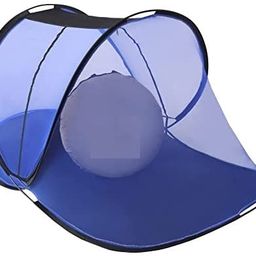 ZOTOFLY Polyester Quality Mosquito Net for Single Bed Size (7ft) Foldable :: One Side Zip (Blue) image 2