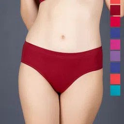 Lux Cozi Pack Of 10 Assorted Pure Cotton Mid Rise Briefs - COZIHER_601_PTY_AST_10PC-picture-10