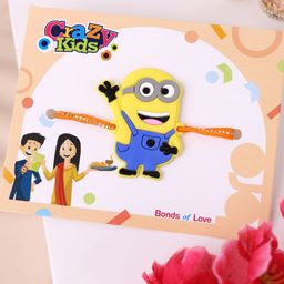 PANASH Kids Minions Thread Rakhi With Roli Chawal-2
