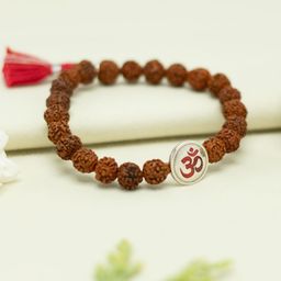Meenakari Heritage Jewellery 92.5 Sterling Silver Bracelet Rakhi With Roli Chawal-image-53