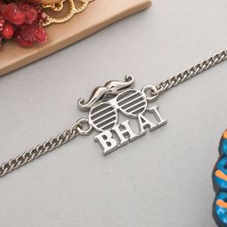 Dare by Voylla Men Silver-Toned Designed Rakhi-image-64