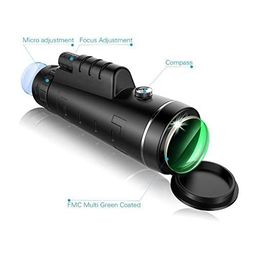 Real Instruments 40X60 Magnification Zoom HD,Monocular for Adults and Children,High Power Telescope Gadget, with Built-in Compass image 4