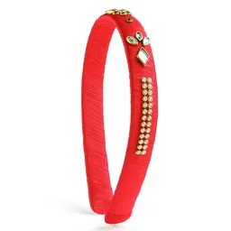 AKSHARA Girls Red Embellished Hairband-image-87