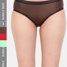 Amour Secret Pack Of 3 Leak-Proof Mid-Rise Hipster Briefs-image-92