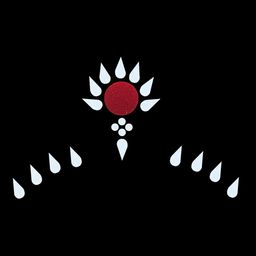 Comet Busters Traditional Designer Bindis - White & Red-70