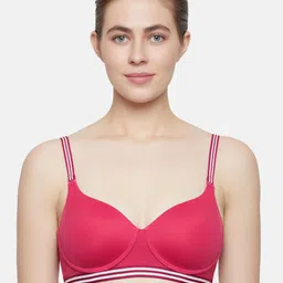 Triumph Pink Spotlight Detachable Shoulder Straps Lightly Padded Wireless Multiway Tshirt Bra-28