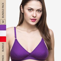 Docare Pack Of 3 Non Padded & Non-Wired Bra-8