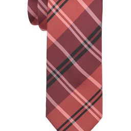 The Tie Hub Men Red & Black Checked Skinny Tie-picture-4