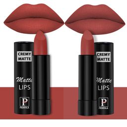 PERPAA 2 Creamy Long Lasting Bullet Matte Lipstick - 3.5gmEach-Red bloom55-Rust Orange73-image-12