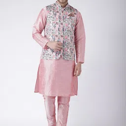 Hangup Men Kurta with Pyjama With Jacket-94