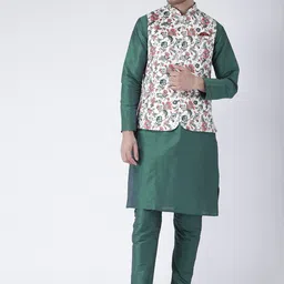 Hangup Men Kurta with Churidar & Nehru Coat-picture-48