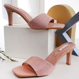 ELLE Embellished Square Toe Slim Heels-19