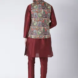 Hangup Men Kurta &  Pyjamas With Nehru  Jacket image 4